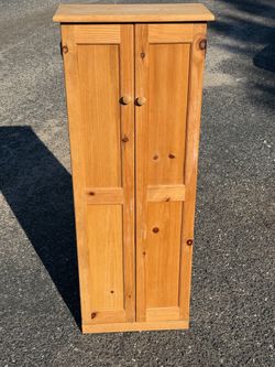 Solid Pine Wood Double Door Cabinet CD or medicine , PCB board pine