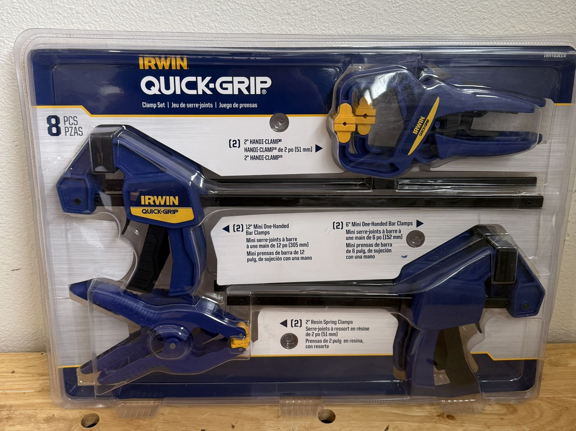 2 Irwin Quick Grip 8 Piece Wood Clamp Sets
