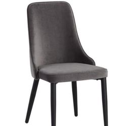 World Market Gray Elodie Velvet Dining Chair - 6 Chairs