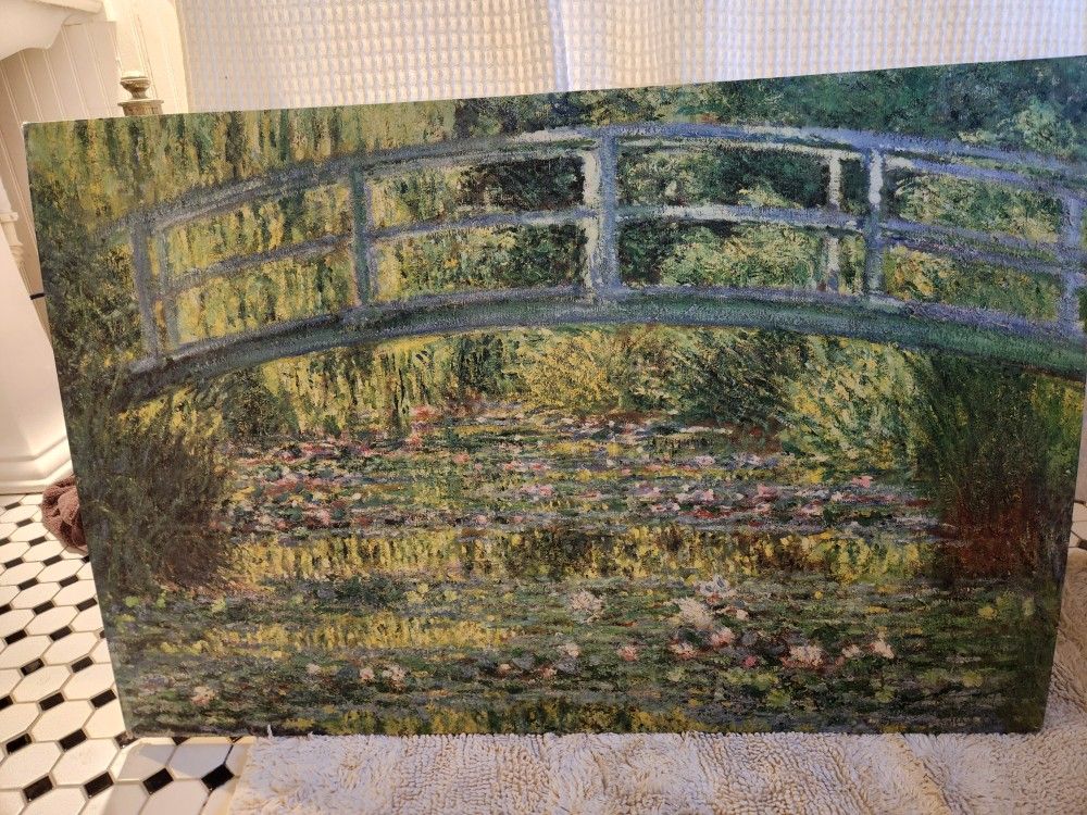 Claude Monet Bridge Over Pond Of Water Print