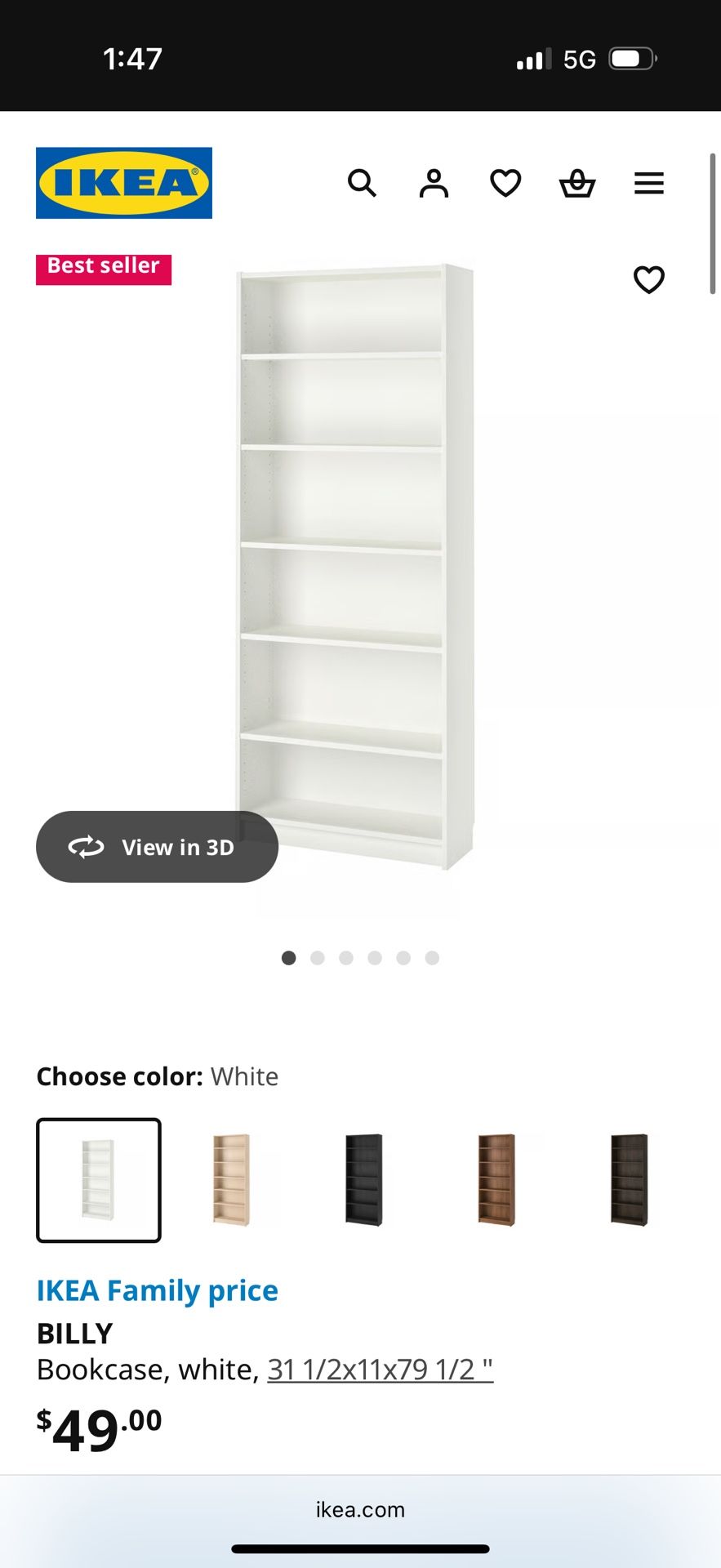 IKEA book Shelves (Billy)