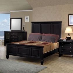 Brand New Black Wooden Bed