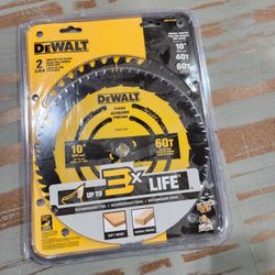 DEWALT 10 in. 40T / 60T General Purpose Combo Pack (DWA110CMB)