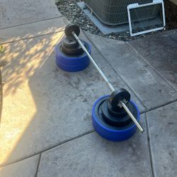 Barbell(standard Sz) With Weights 