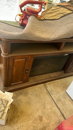 Tv stand with electric heater