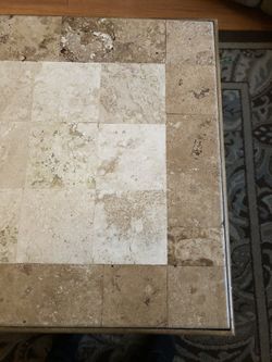 Coffee Table with marble top and metal legs