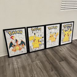 Wall Art Pokemon Set Of 4