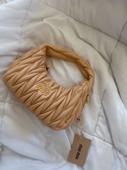 Miu Miu Wander matelassé nappa leather hobo bag