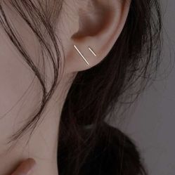 Silver Bar Earrings 