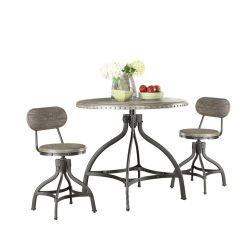 3Pc Pack Adjustable Counter Height Set - Gray Oak - $397