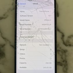 iPhone X 256g Broken Screen