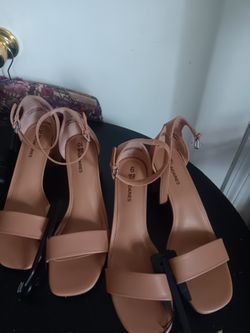 Beige Strap Heels SZ 8,9,10 Available