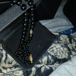 Black Onyx Chain And Bracelet