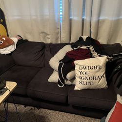 Dark Grey Microfiber Couch