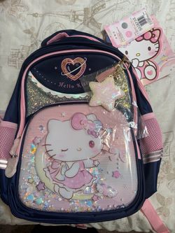 Hello Kitty Kids Backpack Navy Pink