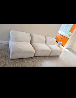 3-Piece Modular Sectional Sofa Armless