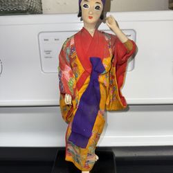 Vintage Marked Okinawa 13" Handmade GEISHA Girl Doll