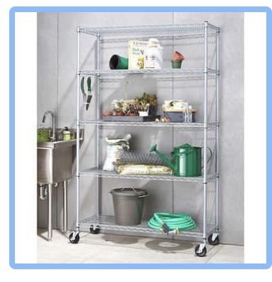 Outdoor Shelving Rack with Wheels -Anaheim Hills