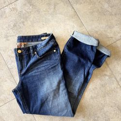 Tory Burch Super Skinny Jeans Size 30 Medium To Dark Wash 30x30