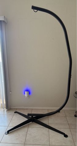 Sturdy metal stand for hammock chairs.