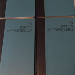 Four Vintage And Rear F Scott Fitzgerald Hardcover Blue Books