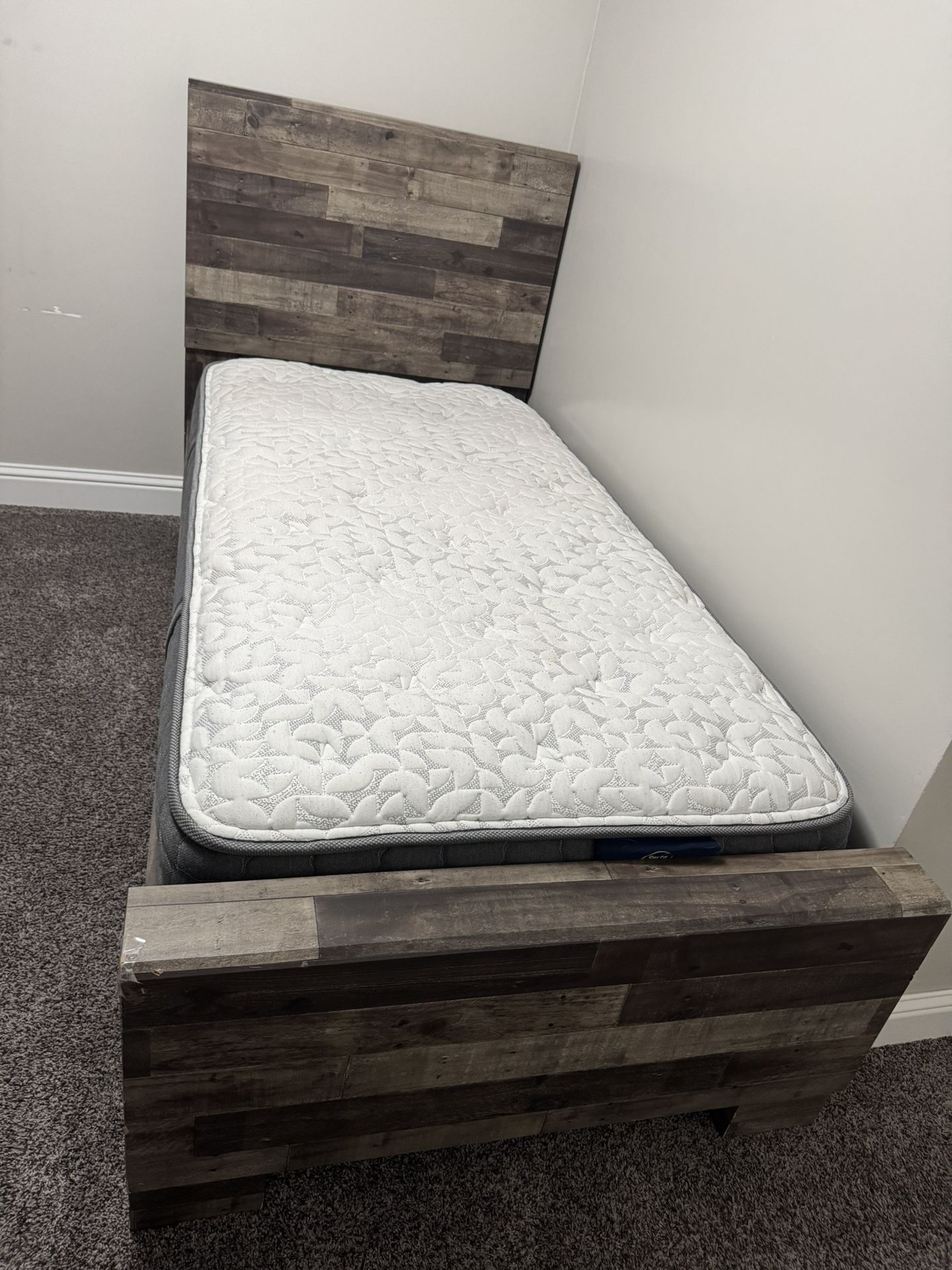 Twin Bed Frame With Mattress And Foundation 