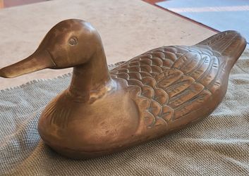 Antique Brass Duck Decoy