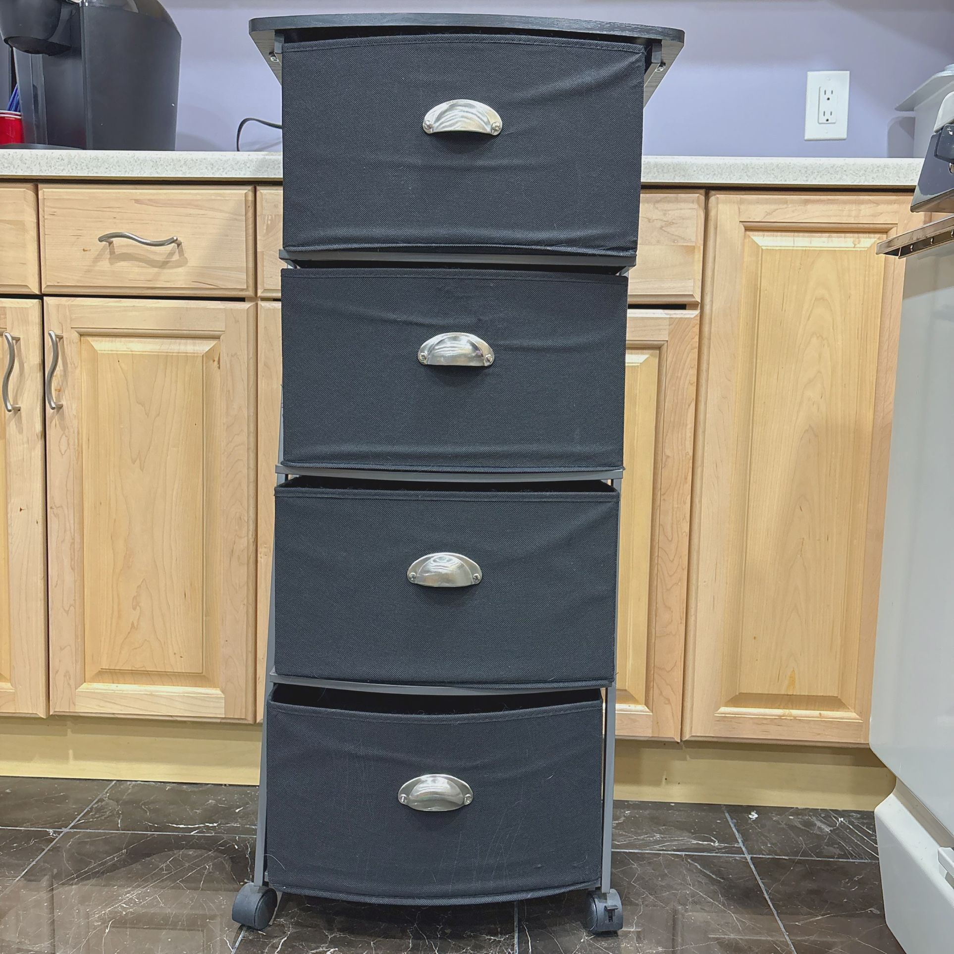 4 Drawer Storage Organizer Dresser On Wheels