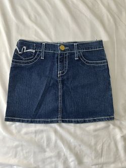 Dark Blue Denim Mini Skirt