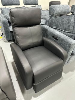 M-New Recliner Chair PU Leather Recliner Sofa Home Theater Seating with Lumbar Support Overstuffed High-Density Sponge Push Back Recliners Armchair fo