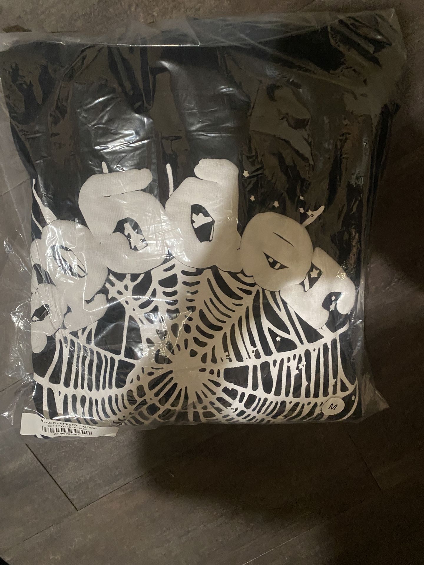 Black And White Spider Hoodie Size Medium Brand New With Tags And Bag