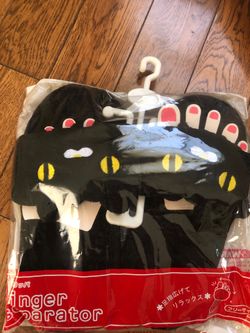 Finger slipper animal black cat