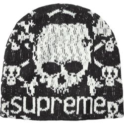 Supreme x Vanson Leathers Skull Knit Beanie Black