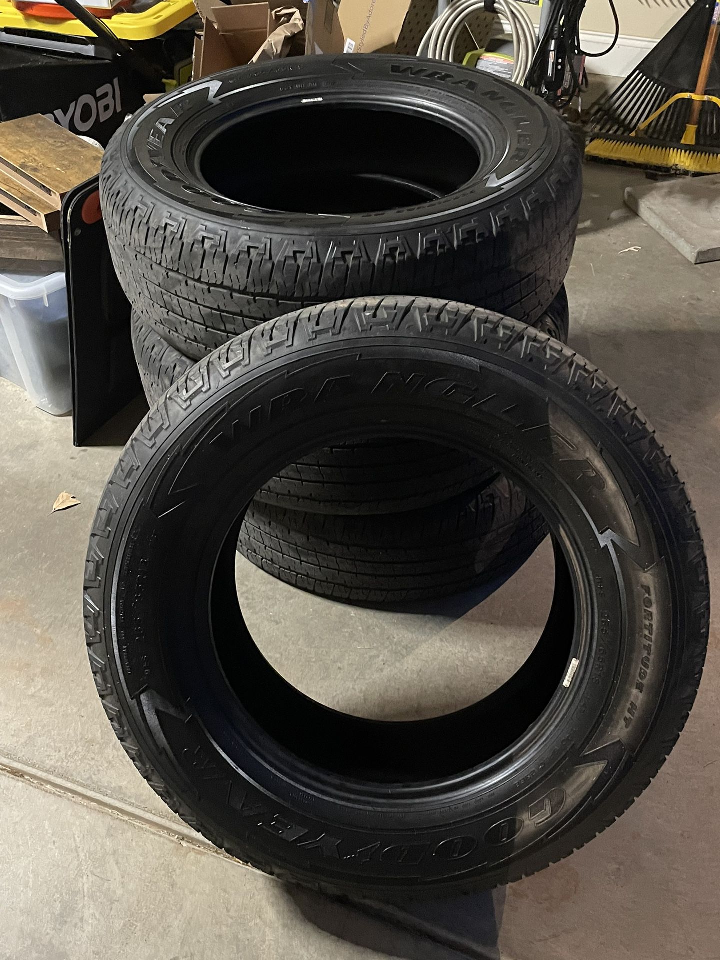 4 Goodyear Wrangler Tires  265/65/R18