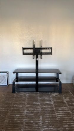 3-Tier Glass TV Stand with Mount