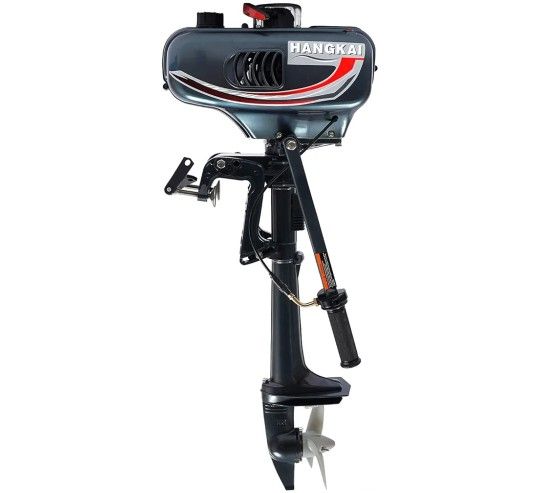 Stroke 3.5HP Outboard Motor, Heavy Duty Fishing Marine Boat Engine Kayak Motor, Hangkai 2500W Outboard Boa