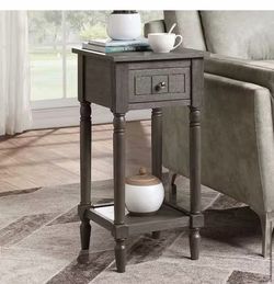 Dark Gray Accent end Table/ side table/ nightstand/ plant stand (1)