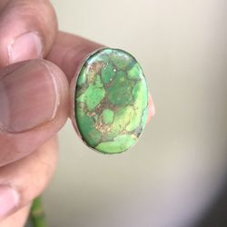 Vintage Natural Turquoise And Sterling Ring Size 5.25