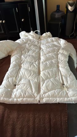 Charter club White Puffer Jacket with Hood