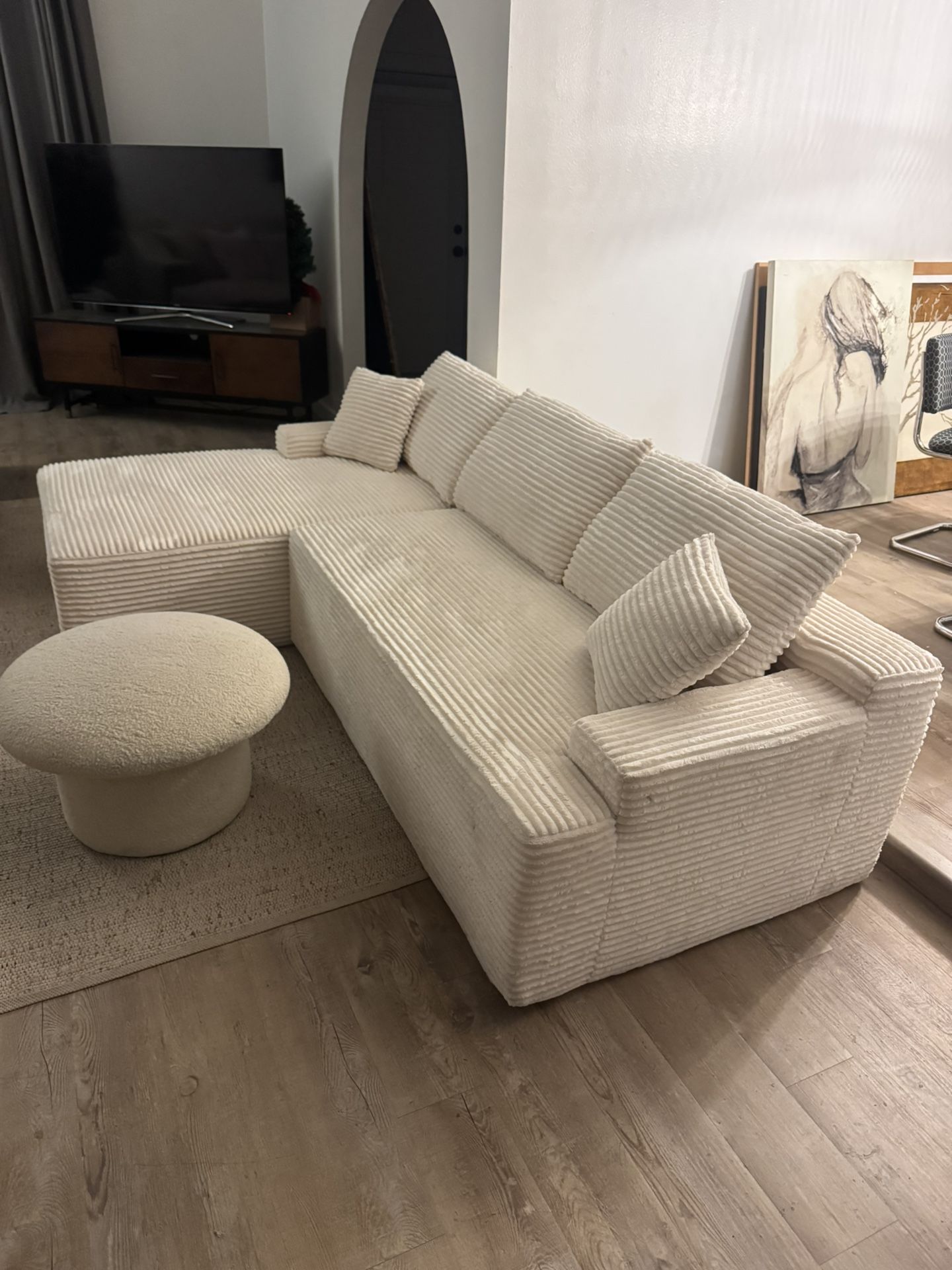 Corduroy Sofa ( Delivery Available)