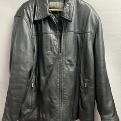 Marc New York Men’s XL Black Leather Jacket Andrew Marc