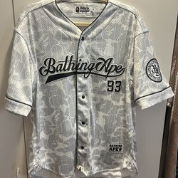 BAPE CAMO STRIPE BASEBALL SHIRT
