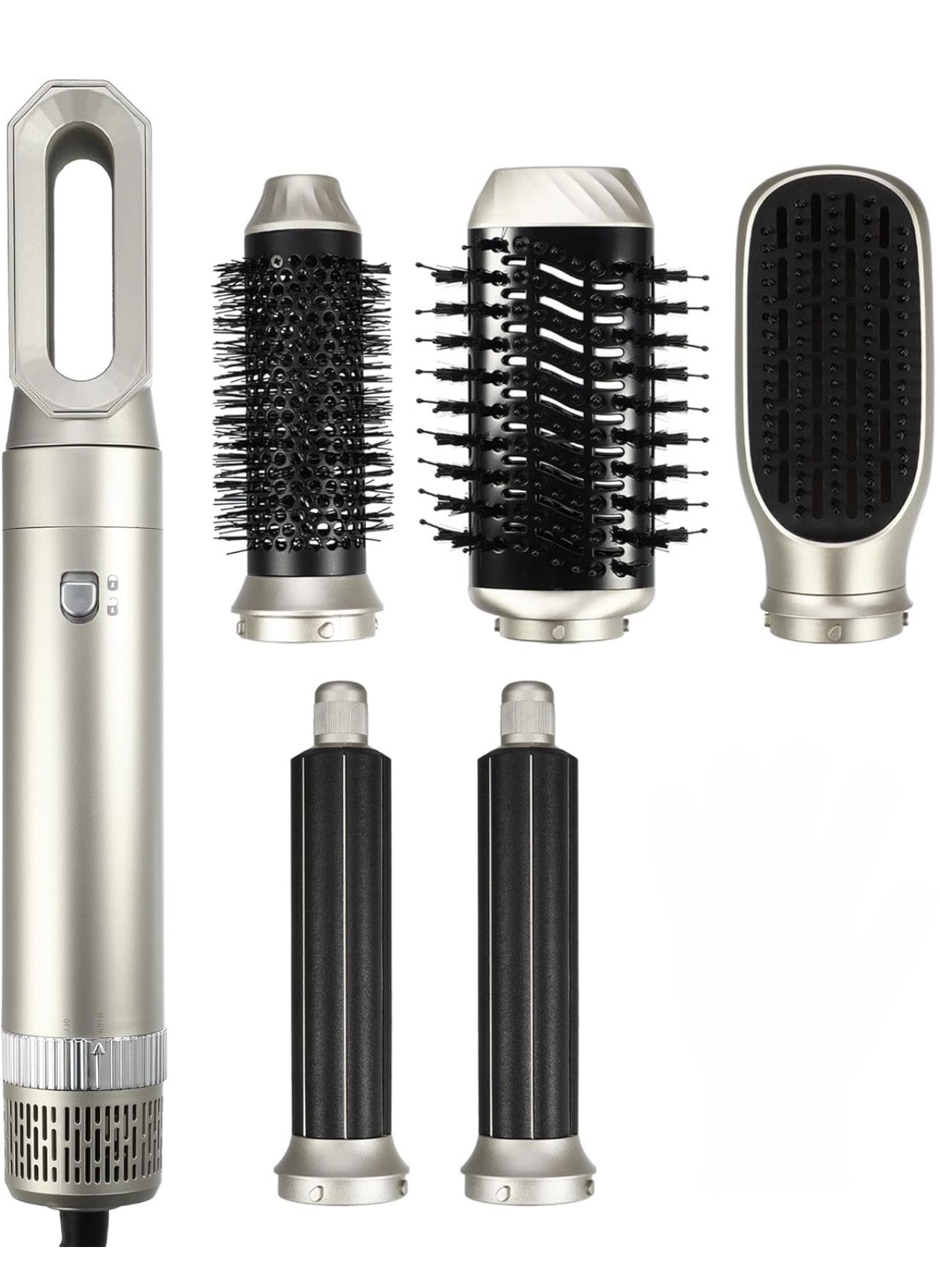 Hot Air Brush, 5 in 1 Hair Dryer Brush, Detachable Hair Dryer Styler Volumizer Hair