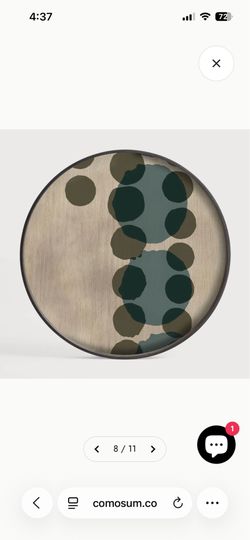 Wood & Glass Serving Tray