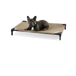 Coolaroo Cooling Elevated Dog Bed Pro, Medium, Fits in 42in Crates, Nutmeg