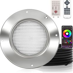 Color Changing LED Pool Light with Remote Controller, 60W 24V 10 Inch Pool Lighting for Wet Niche, Underwater Swimming Pool Lights for Inground Pool, 