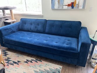 Velvet microfiber couch