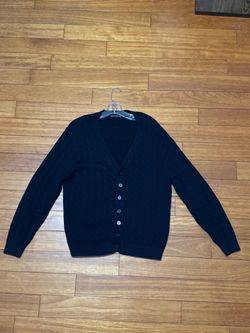 Brandy Melville Navy Blue Cable Knit Cardigan