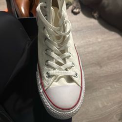 White High Top Converse Size 11 