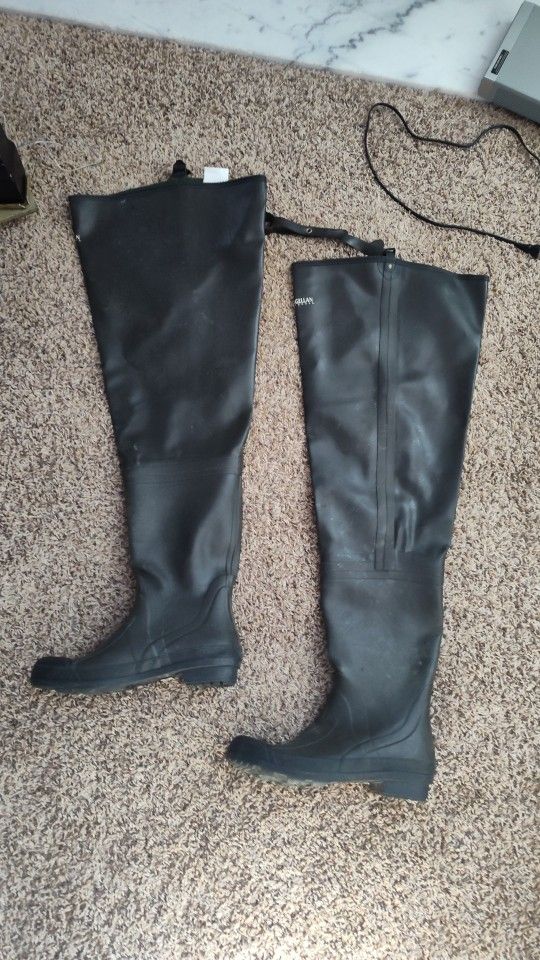 Magellan Hip Boots Men Rubber Waders Fishing Hunting Size 13